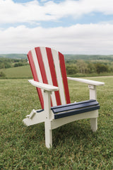 Comfo-Back Folding Adirondack Chair — USA Stars & Stripes Edition